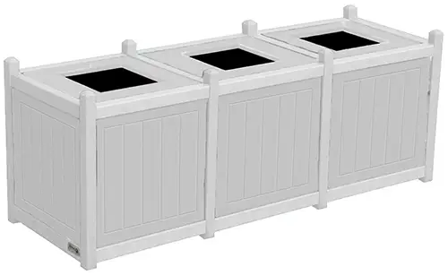 Triple 15 Gallon Waste Enclosure